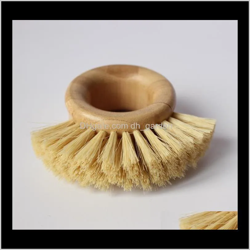 vegetable and fruit cleaning brush,circula handle cleaning brushes,full circle the ring bamboo cleaner scrub for kitchen tool sn2313