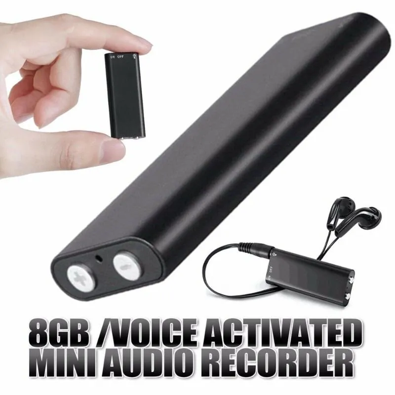 디지털 음성 레코더 8GB 미니 비밀 지능형 펜 USB 활성화 오디오 MP3 플레이어 192Kbps 녹화