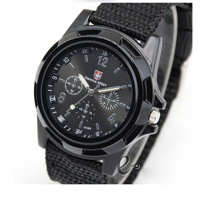 Jemis Watch Fabric Band Military Sport Watch Mens... From  display picture 1