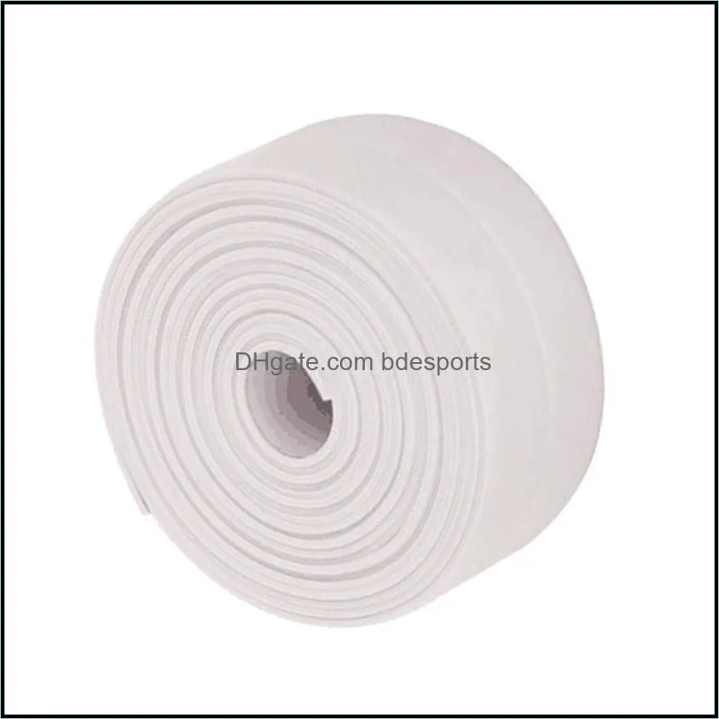 Bath Mats 2 Rolls Tape Waterproof Seam Seal Mildewproof Toilet Bathtub Gap Corner Line Stick For Bathroom (White)