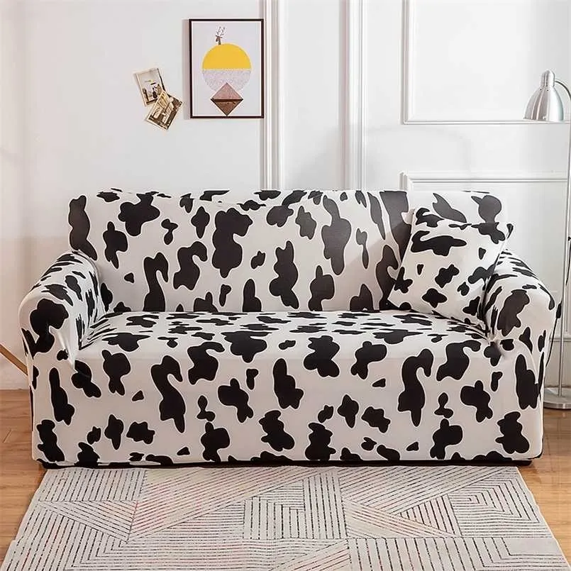 Geometriska sofflokaler för vardagsrum Stretch Protector Anti-Dust Elastic L-Shape Corner Couch Cover Loveseat stol 1pc 211116