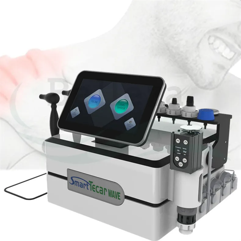2022 Portable Smart Tecar Wave Therapy Machine Health Gadgets Diathermy Shockwave EMS Physiotherapy Equipment for Fascia and Body Pain Relief ED treatment