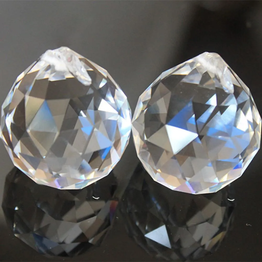 Ny underbar hängande klar kristallkula Sphere Prisma Hängsmycke Spacer Pärlor För Hem Bröllop Glaslampa Fast Ship
