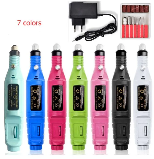 7-Color Nail Drill Set: Electric Manicure & Pedicure Machine for ...