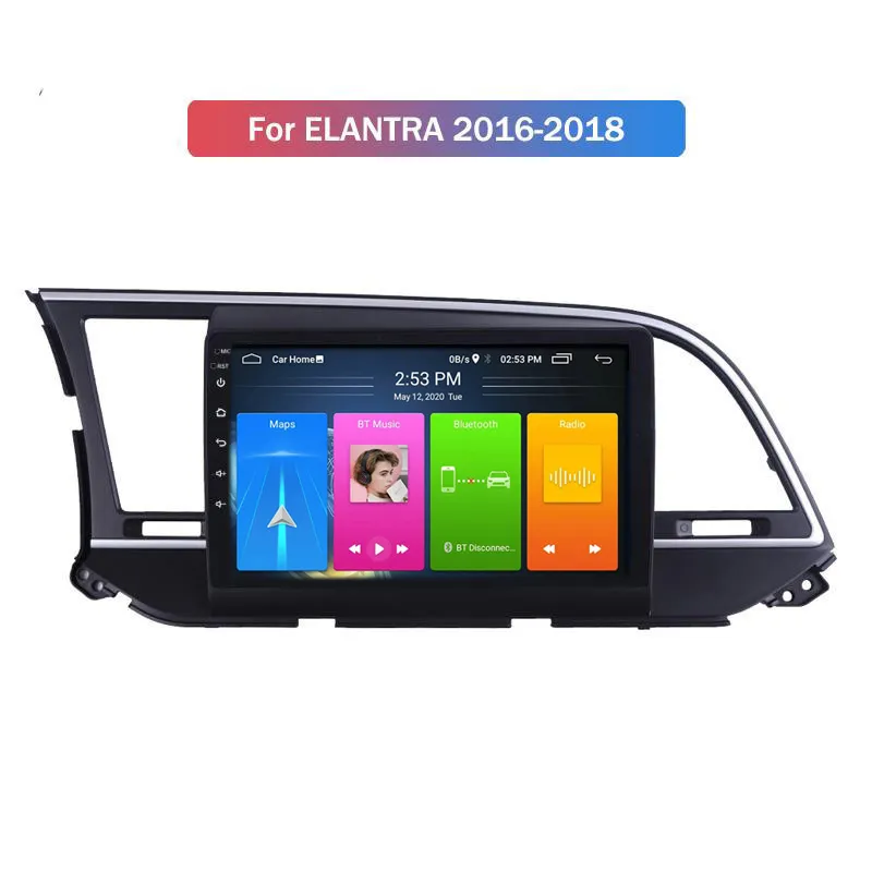 Carro DVD player 2din 10 "Radio AutoRadio GPS BT para Hyundai Elantra 2016-2018 Auto Unidade Head com WiFi 1080p Video