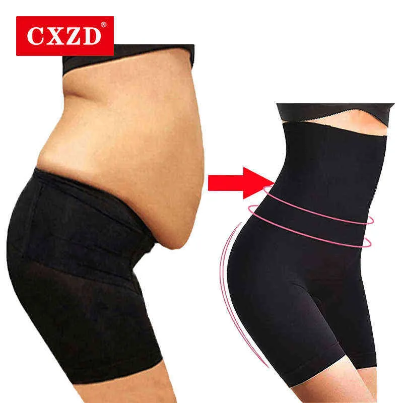 Kadınlar için CXZD Shapewear Karın Kontrol Şort Yüksek Bel Külot Orta Uyluk Vücut Şekillendirici Bodysuit Şekillendirme Bayan Y220311