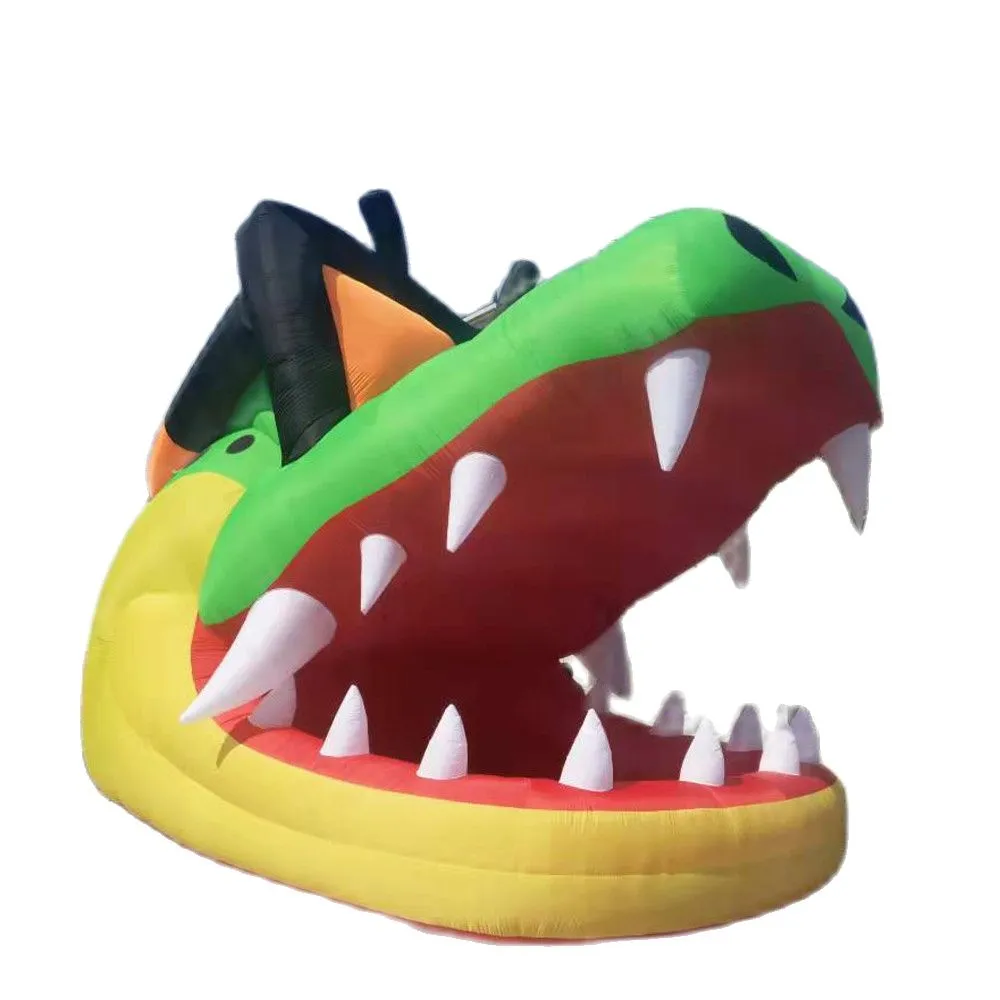 Multifunctional Animal Inflatable Crocodile Mouth,Alligator Head Tunnel For Sports Event Or DJ Booth