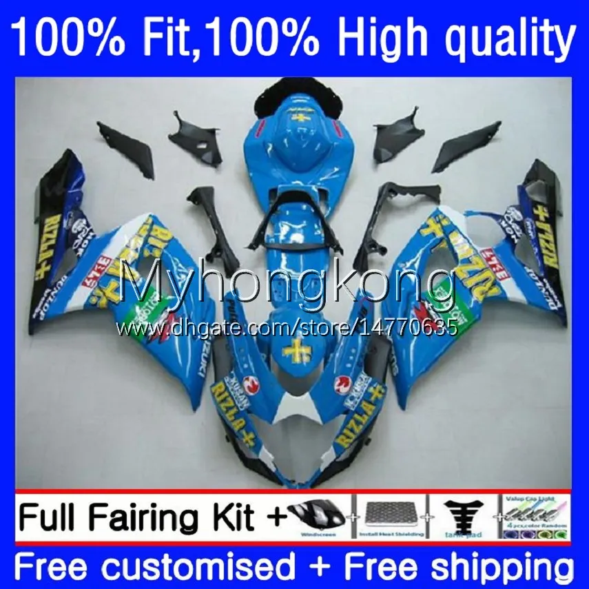 Molde de injeção de corpo OEM para Suzuki 1000CC GSX-R1000 2005-2006 Moto Bodywork 26NO.107 GSXR 1000 CC K5 GSXR1000 2005 2006 Azul Amarelo Novo GSXR-1000 05 06 100% Fit lajes