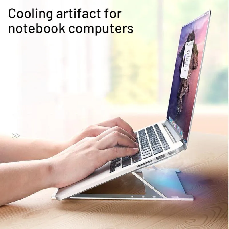 Tablet PC Supporti Notebook Radiatore Air Cooler Stand Refrigerazione a semiconduttore Ventola per computer Base Pad di raffreddamento muto per laptop204p