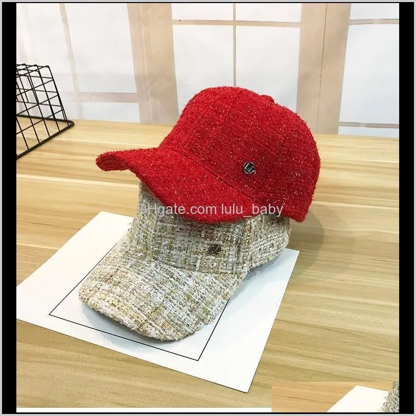 fashion luxury designer adjustable knitted woolen casual baseball ball caps for women men travel sun hats