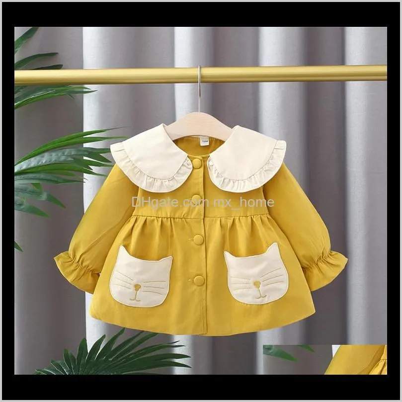 new 2021 spring newborn girl jacket child girls baby birthday clothes outerwear coats 2ogi