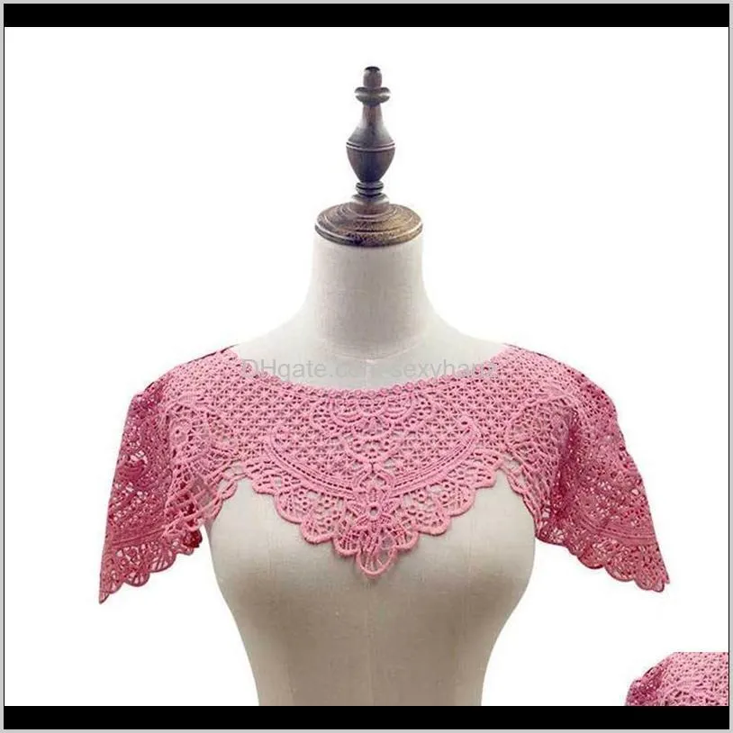 flower lace neckline fabric clothing sewing accessories hollow lace material fake collar skirt shawl wedding dress qylmdr
