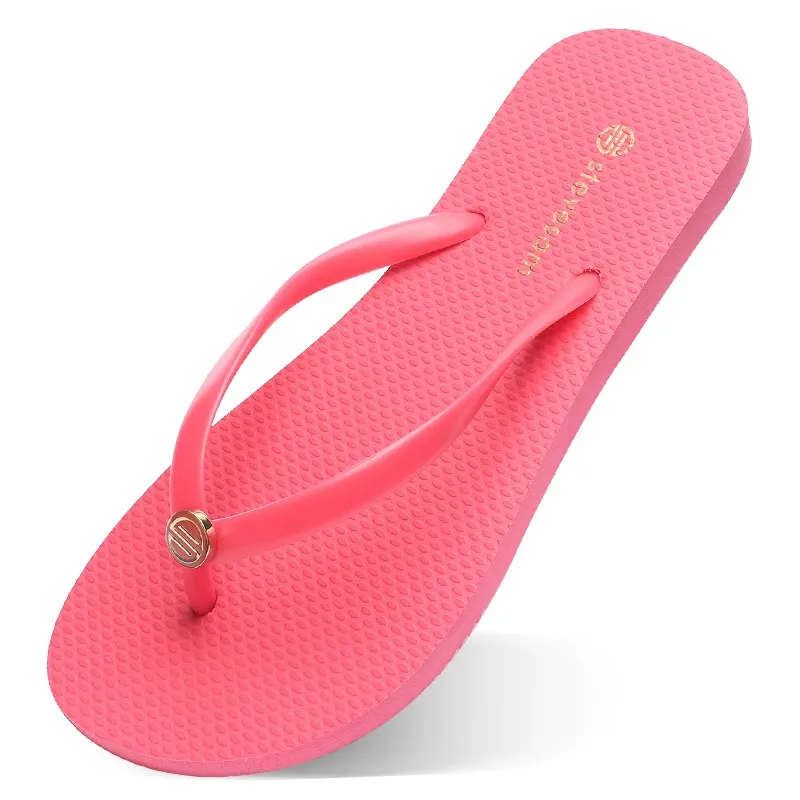 Flip Women Flops Summer 2024 Flat With Seaside Glazed Blue Beach Slippers Non-Slip Sand Gray Gold White Foreign Trade Thirty Nine 28955