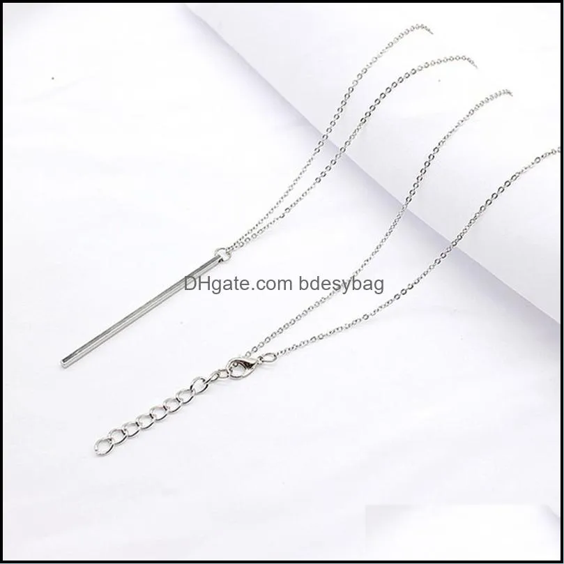 Chains Women Bohemian Style Simple Fashion Pendant Necklace Girls Classic Hollow Long Link Chain Necklaces Ladies Individuality