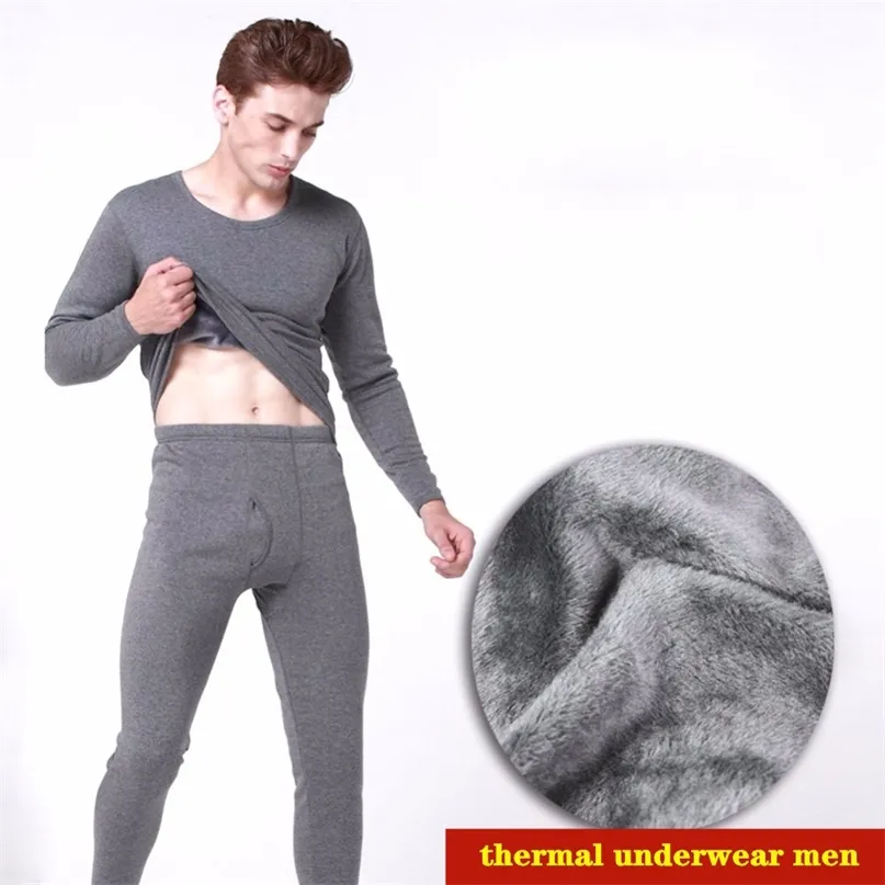 Sous-vêtement thermique pour hommes longs Johns pour homme hiver épais sous-vêtement thermique ensembles vêtements d'hiver hommes garder au chaud épais thermique 4XL 210910