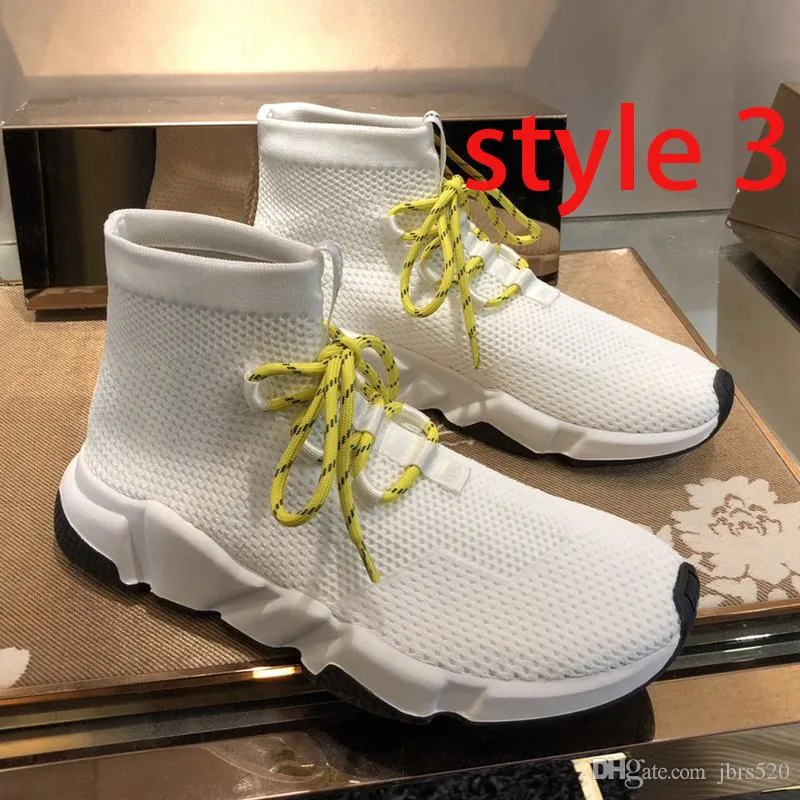 knitted elastic Socks boots Spring Autumn classic Sexy gym Casual women Shoes Fashion platform men sports boot Lady Lace up Thick sneakers Large size 35-42-45 us4-us11