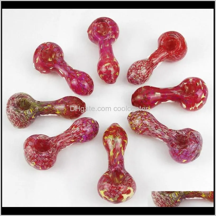 Aessories Household Sundries Home & Garden Drop Delivery 2021 Pink Heady Glass Pipes Pyrex Spoon Bongs Oil Nail Hand Pipe Thick Colors For Sm