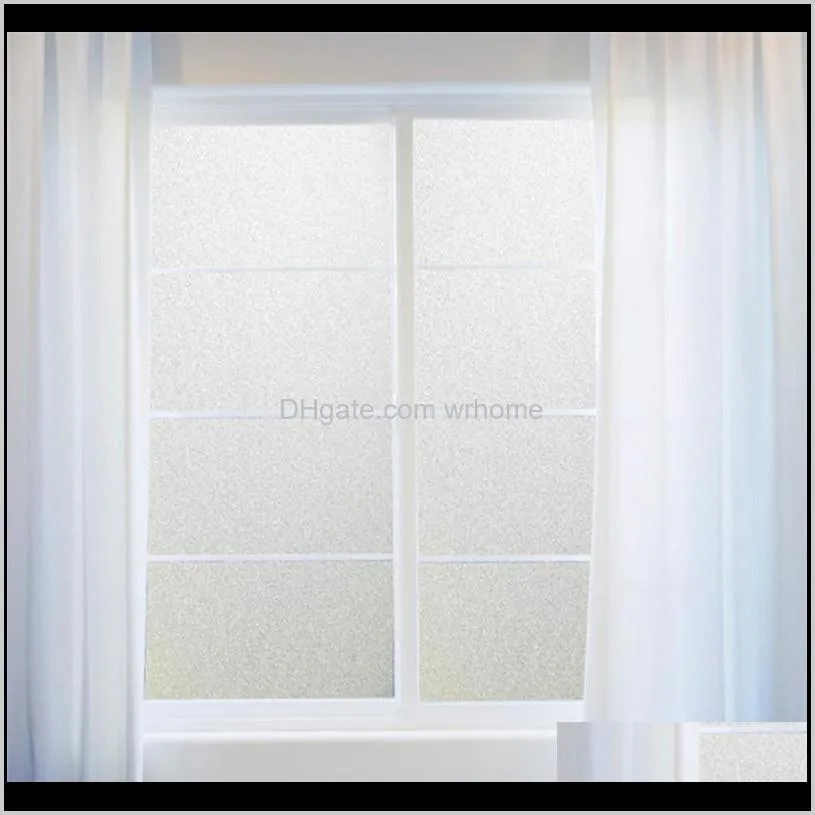1Roll Frosted Privacy Home Bedroom Bathroom Glass Window Film Vinly Sticker Deco Wallpapers