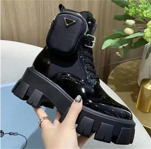 ボックスの女性のデザイナーのRois Boots Ankle Martinとナイロンブート軍事に触発された戦闘バウチャー豪華な高級レディースレディ女性モノリスプラード