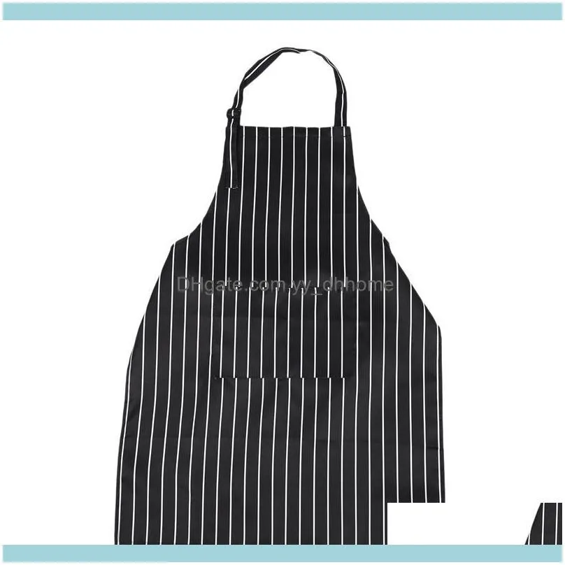Kitchen Baking Ware Zebra Chalk Stripes Bib Apron with Pockets1