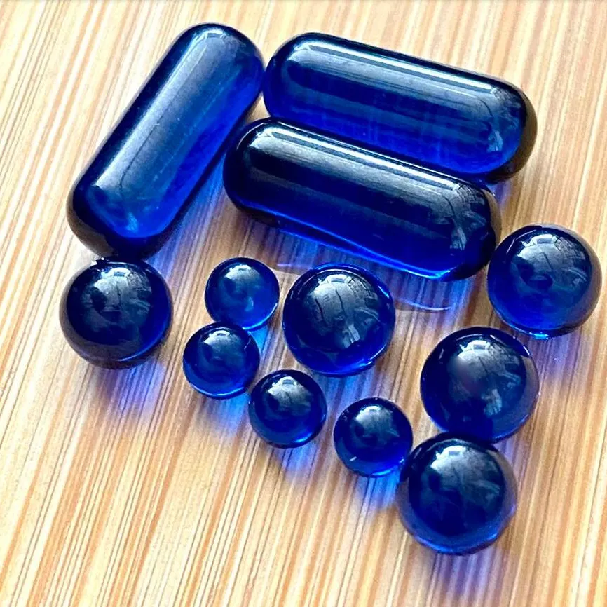 Sapphire Blue Spining Terp Pearl Pill Smoking Ball 4mm 6mm 8mm 6mm * 15mm dab wstaw koralik do kwarcu banger Rig Nail Glass Bongs