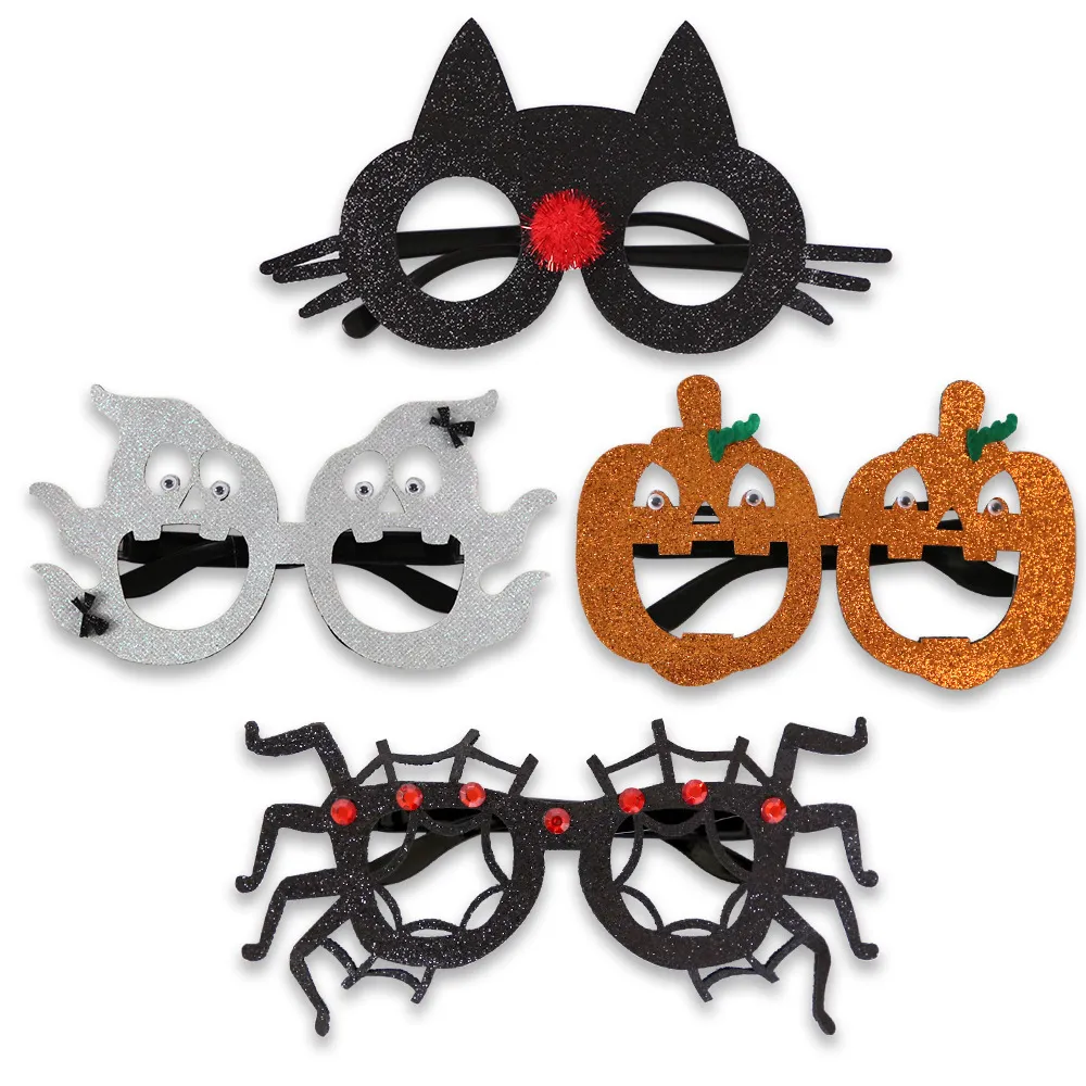 Party Supplies Halloween Glasses Frame Spider Pumpkin Eyeglasses Cosplay Photo Props for Kids Funny Masquerade Favors PHJK2108