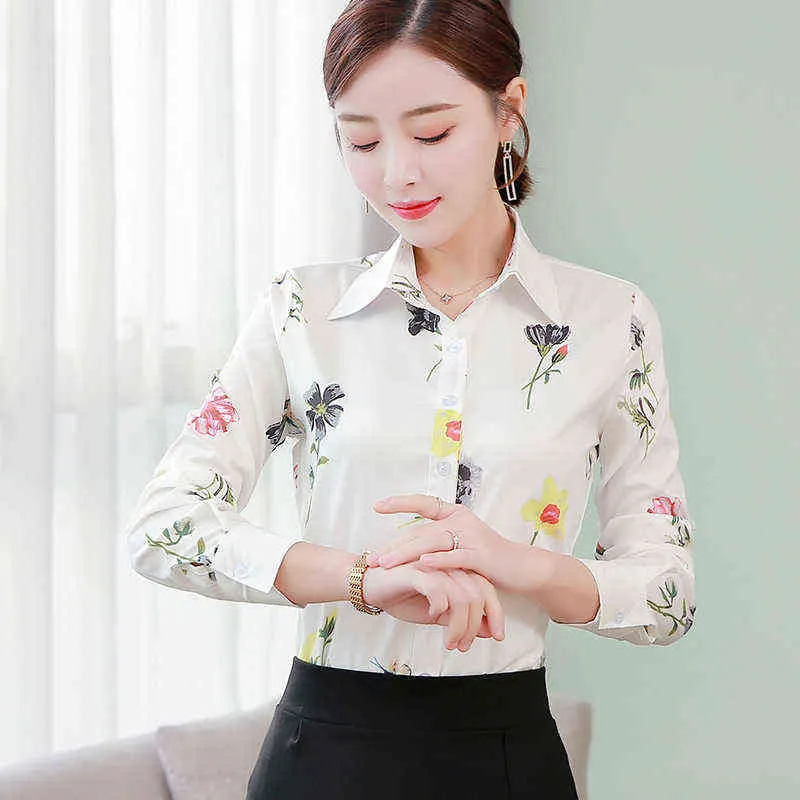 Primavera 2020 Tops Estampados Para Mujer Blusa De Gasa De Manga