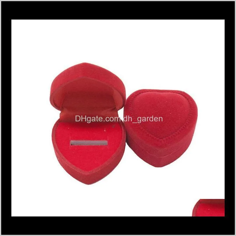 jewelry display boxes ornaments earrings ring packaging red cases pendants ornaments gifts organizer love heart new arrival sn2256