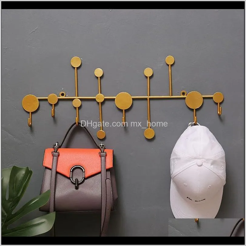 creative wrought iron dot coat hook retro hanger hook home decoration accessories wall hooks holder coat hanger