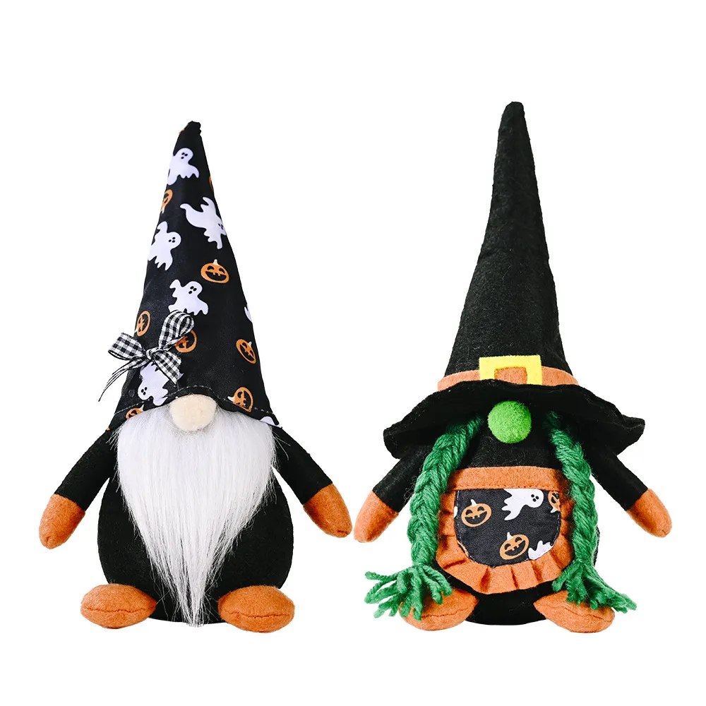 Party Supplies Halloween Decoration Plush Gnomes Faceless Doll Ornaments for Home Shopping Mall Window XBJK2107