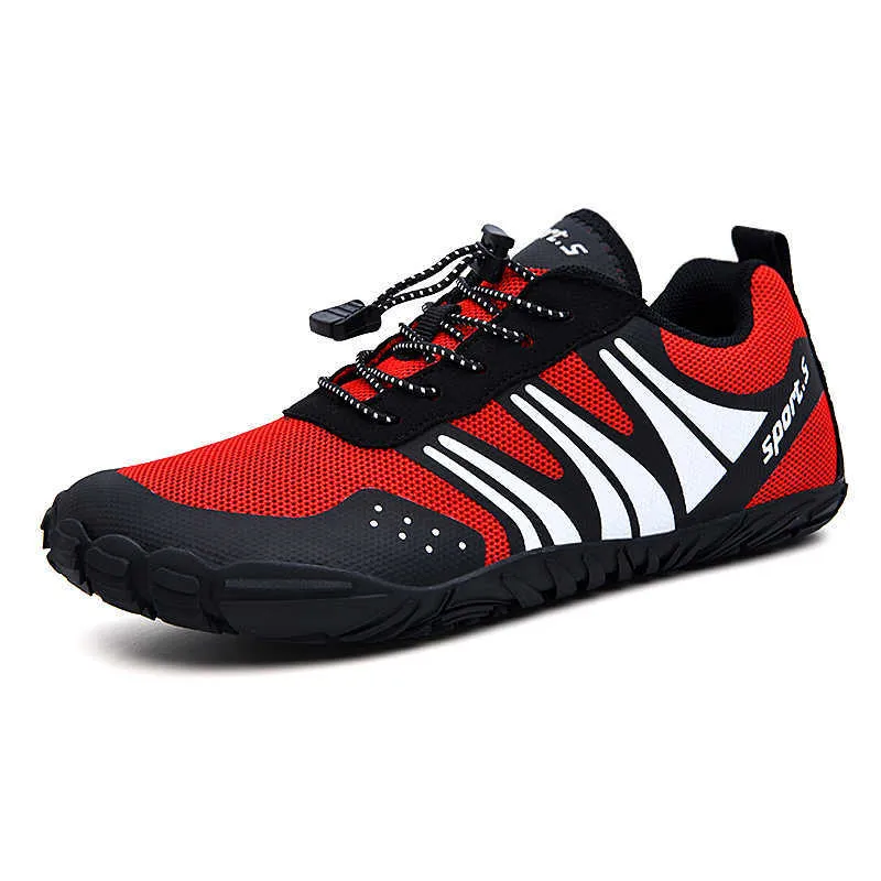Esportes de água dos homens Sapatos de esportes de cinco toed Sapatos descalços Sandálias Barefoot Sapatos de caminhada Respirável Calçado de secagem rápida Y0714