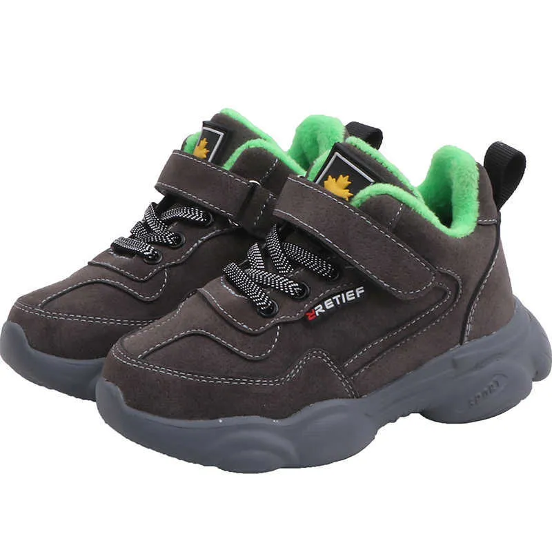 أحذية رياضية للأطفال الرجعية نمط الاحذية الاطفال الأولاد امتصاص الصدمات أحذية رشاقته الدافئة في الشتاء SYY074 G1025