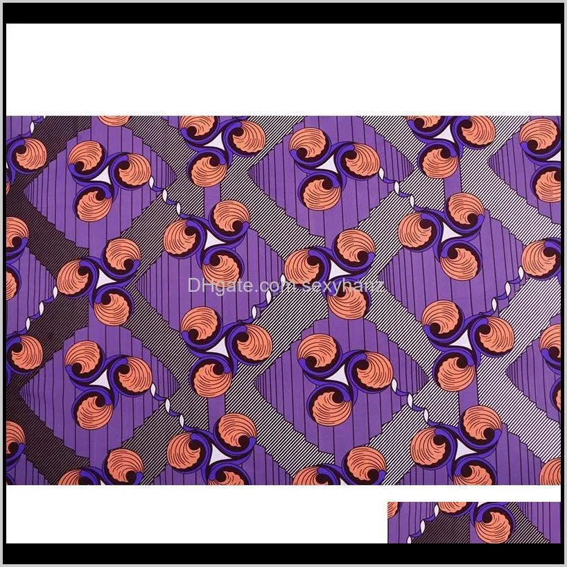 2021 new fashion polyester wax prints fabric ankara binta real wax high quality 6 yards african fabric for party dress