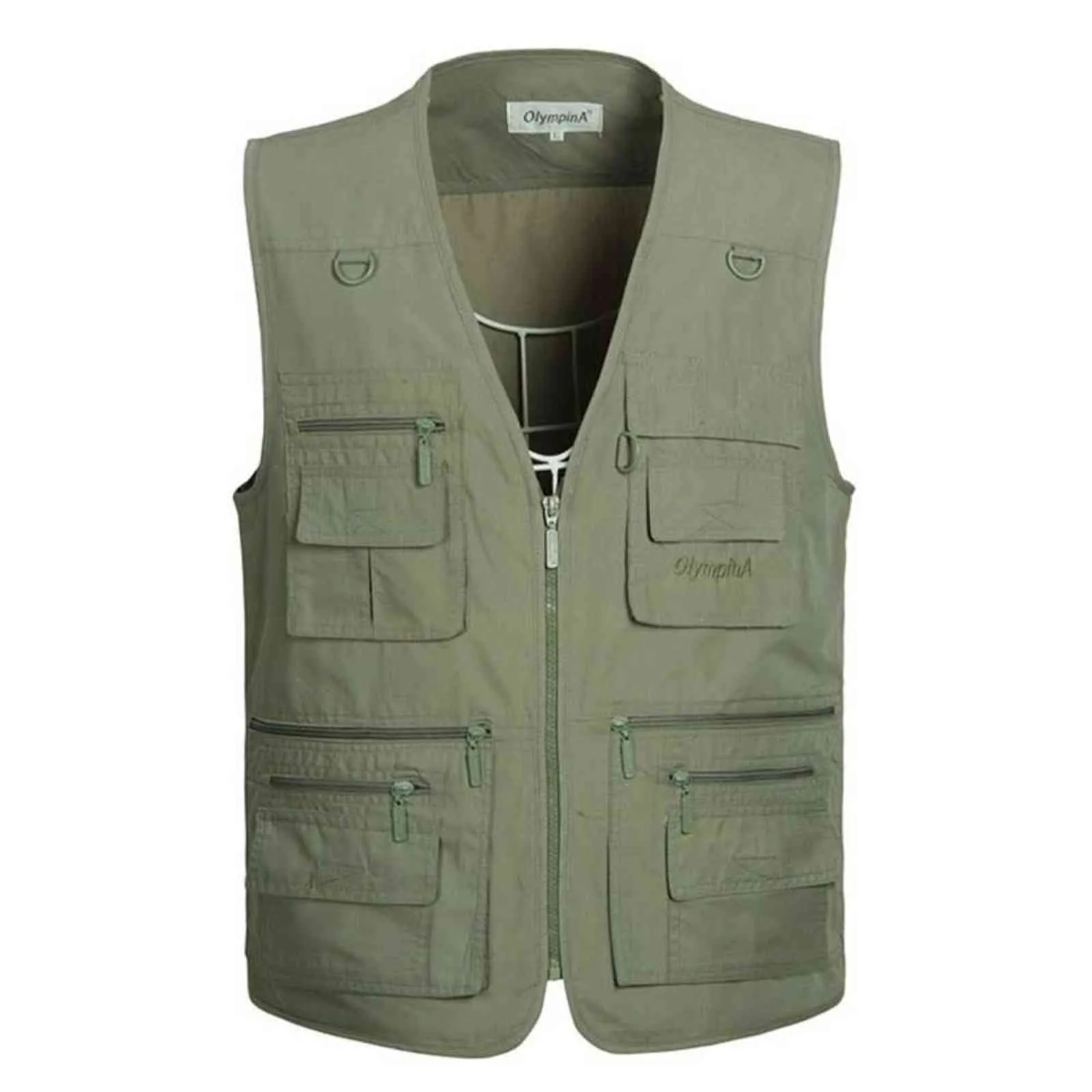 Large Quick Drying Work Vest For Men Sleeveless Cargo Vest With