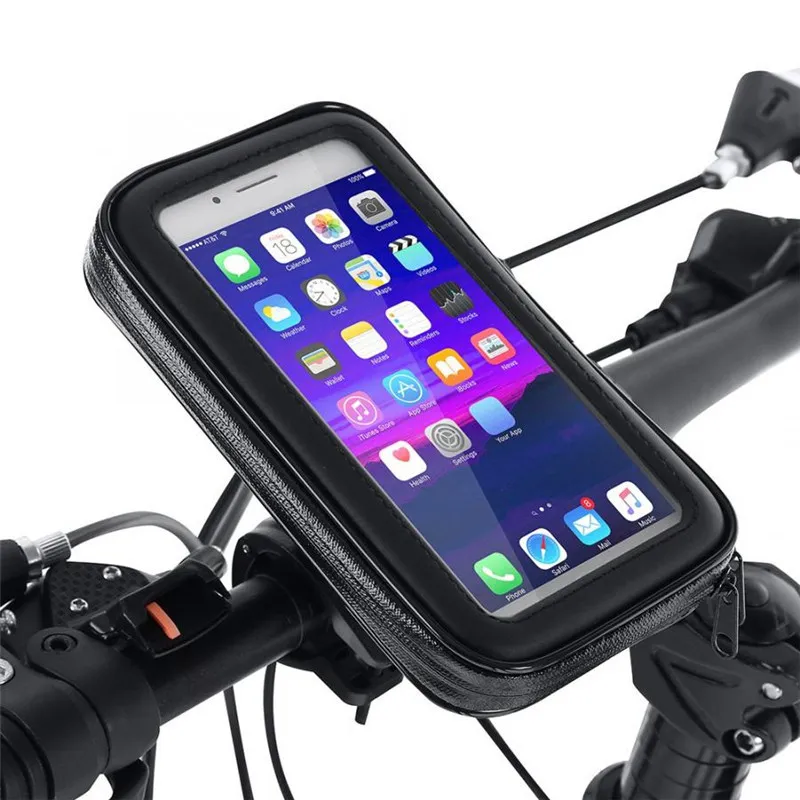 Titular do telefone da bicicleta impermeável 360 ° Bicicleta Motocicleta Motocicleta Saco Mount Stand para iPhone XS 11 Samsung S8 S9 Capa Móvel