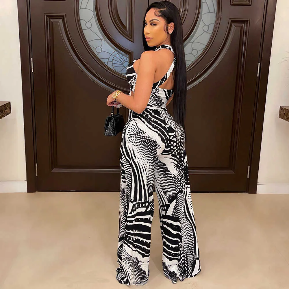 ANJAMANOR Multi Wrap Halter Crop Top And Matching Palazzo Pants