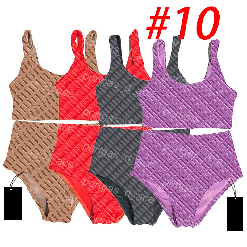 Brieven bedrukte bikini's Tankini's Sexy gewatteerde poolparty-zwemkleding Dames strand-bh-slip Gezellig split-badpak Damesbadpak