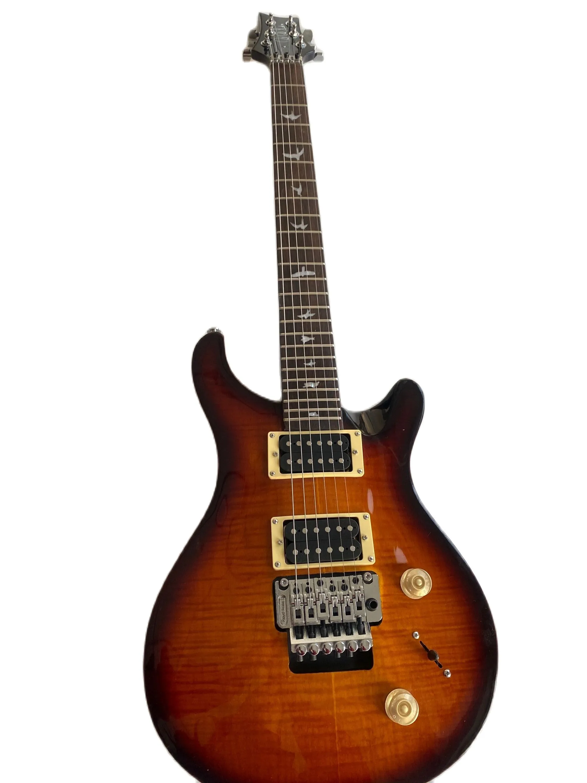 プライベートストックポールスミスギター24フロイド10トップBWBブラウンカーリーメープルエレクトリックギターローズII Tremolo