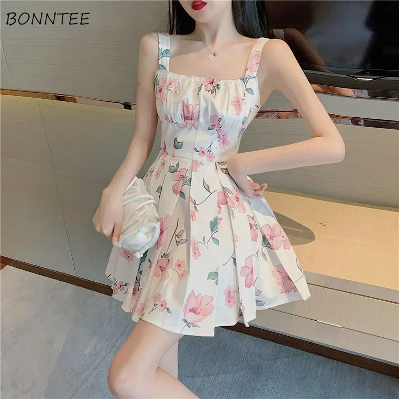 Sleeveless Dress Women French Style Elegant Lovely Summer Chic Stylish