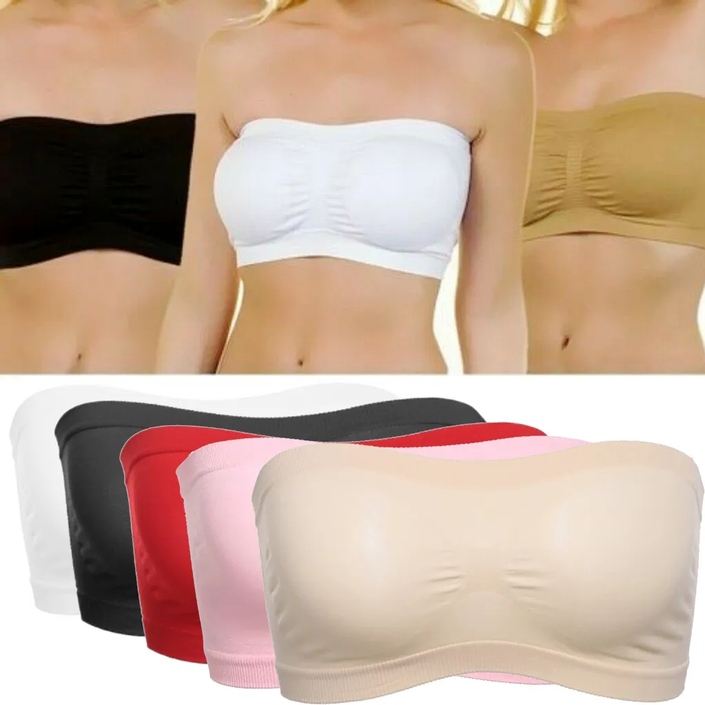 Nefes Örgü Tüp Sutyen Straplez Kırpma Tops Kadınlar Bayanlar Seksi Bralette Sutyen Bandeau Boob İç Giyim