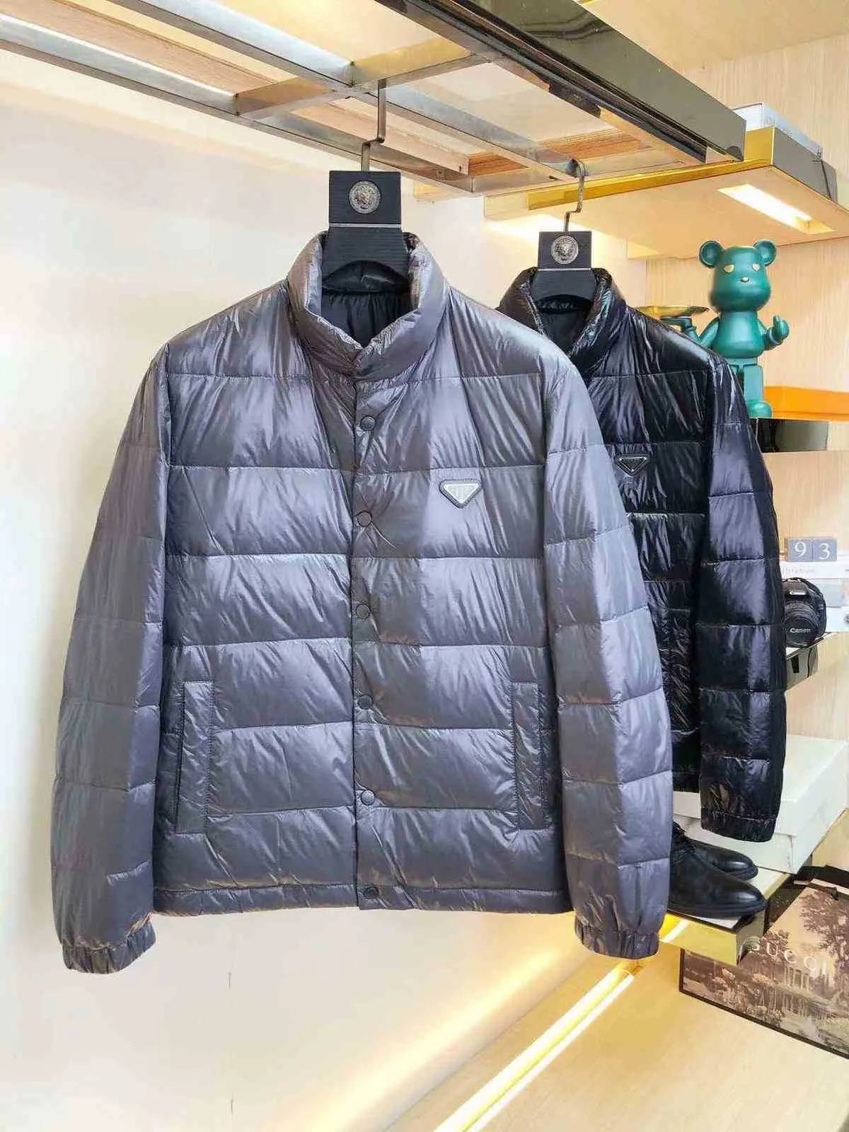 Designer New Down Jacket Prad Mäns Topp 90% Vit Duck Down Fashionable, Comfortable and Warm M-XXXL