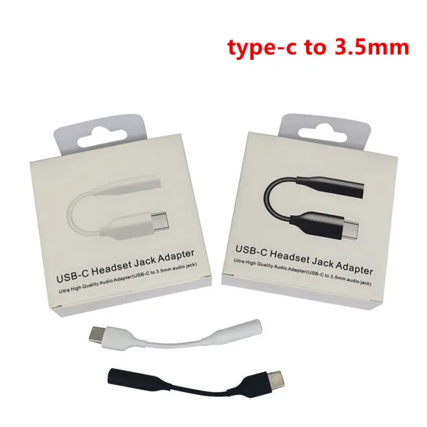 Type-C USB-C male to 3.5mm Earphone cable Adapter AUX audio female Jack for Samsung note 10 20 plus