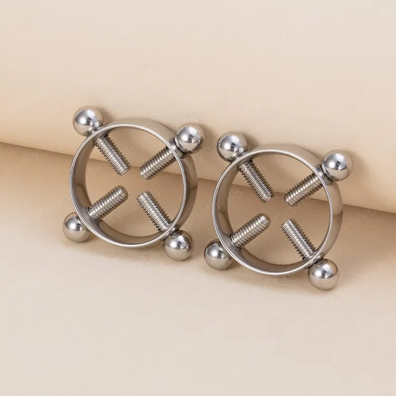 Screw Nipple Clamps Sexy Piercings For Women Stainless Steel Fake Nipple Ring  Piercing Breast Jewelry Non Piercing Shield From Everyday68, $3.44