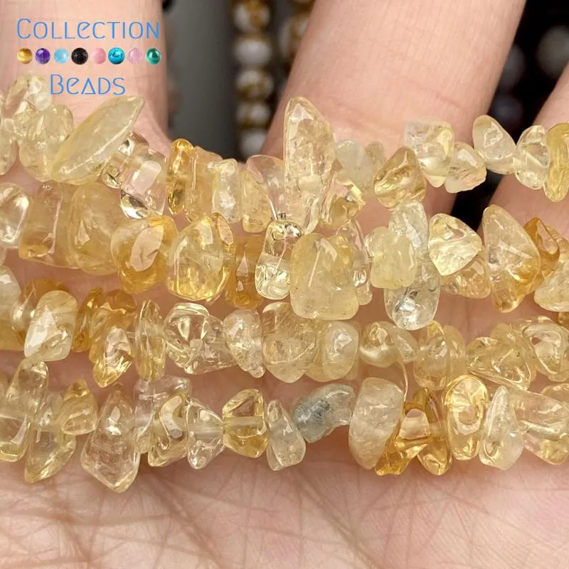 Otros citrinos naturales irregulares, piedra de cristal amarillo, cuentas espaciadoras sueltas para la fabricación de joyas, pulseras DIY, accesorios, todo 15278c