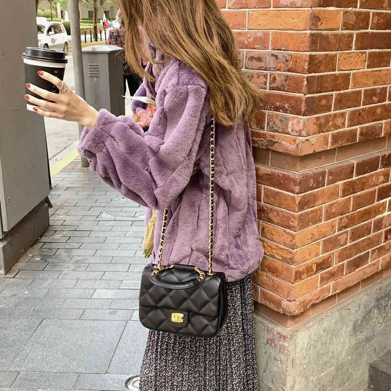 HBP CandyRose single shoulder bag website authentic CR circle handle lock chain ling lattice package one aslant female with the in 2021
