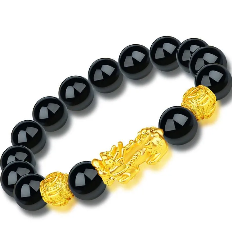 Unisex Heren 1.2mm Armband Lucky Buddha Kralen Chinese Feng Shui Leather Show Polsband Fortune Christmas Gift Jewelr Beaded, Strands