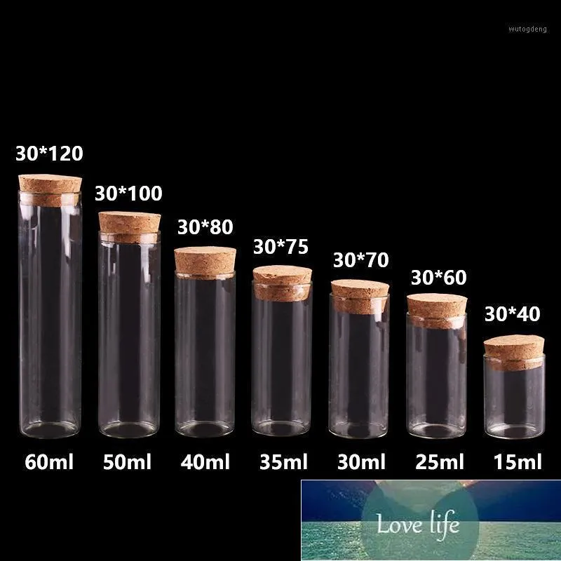 15ml/25ml/30ml/35ml/40ml/50ml/60ml Small Test Tube with Cork Stopper Bottles Jars Vials DIY Craft 24pieces1 Factory price expert design Quality Latest Style Original