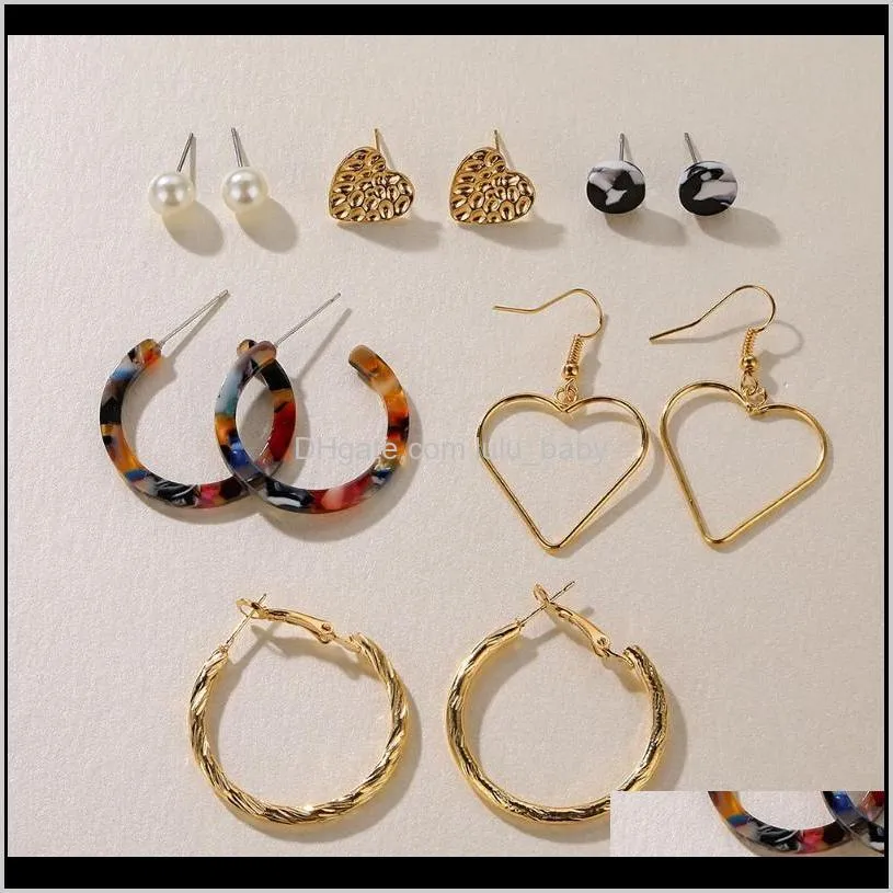 minimalist pearl circle fashion jewelry earrings set for boho women beaded hoop earings metal hoops zovoli geometric big gold rgxld