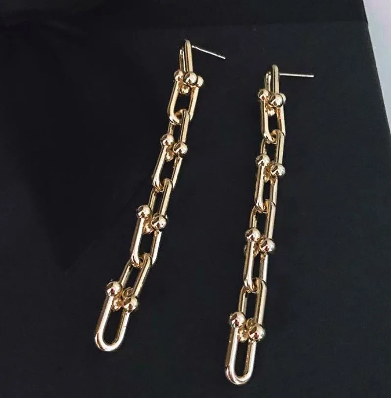 2020 U Chains Earrings For Women Vintage Geometric Earrings Chain Tassel Earring Punk Jewelry Party