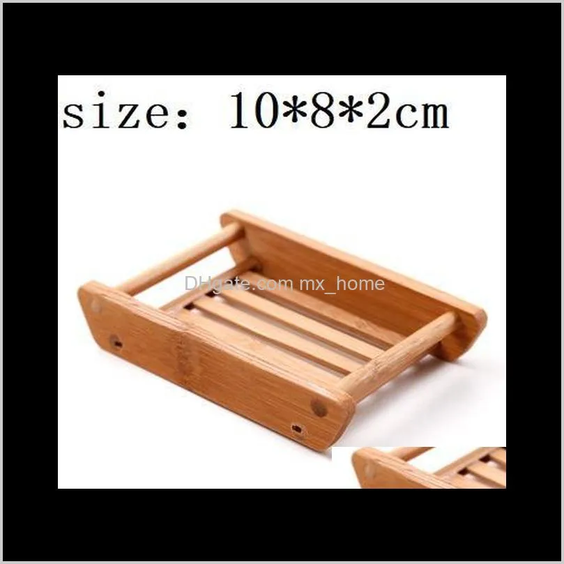 wooden natural bamboo soap dishes tray creative simple manual drain holder storage box container for bath shower plate bathroom